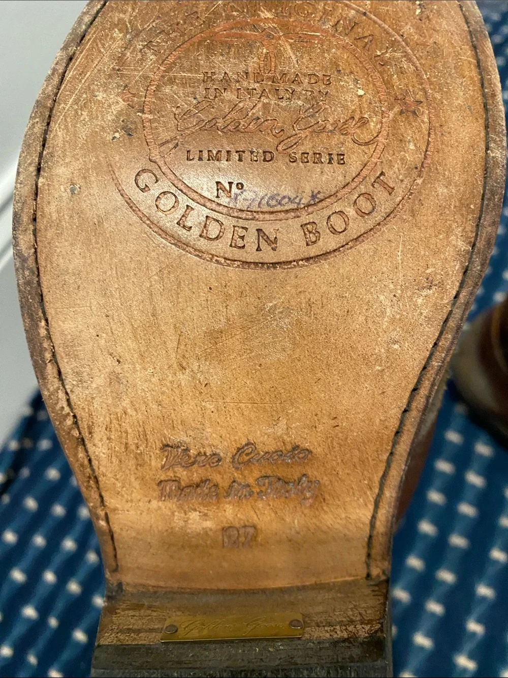 Golden Goose Brown Leather Embroidered Western Heeled Boots - Picture 3 of 3